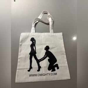 OMIGHTY Black and White Graphic Tote Bag